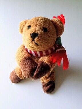 Adorable Magnetic 🧲 Paws Small Plush Teddy Bear with Christmas 🎄 Scarf